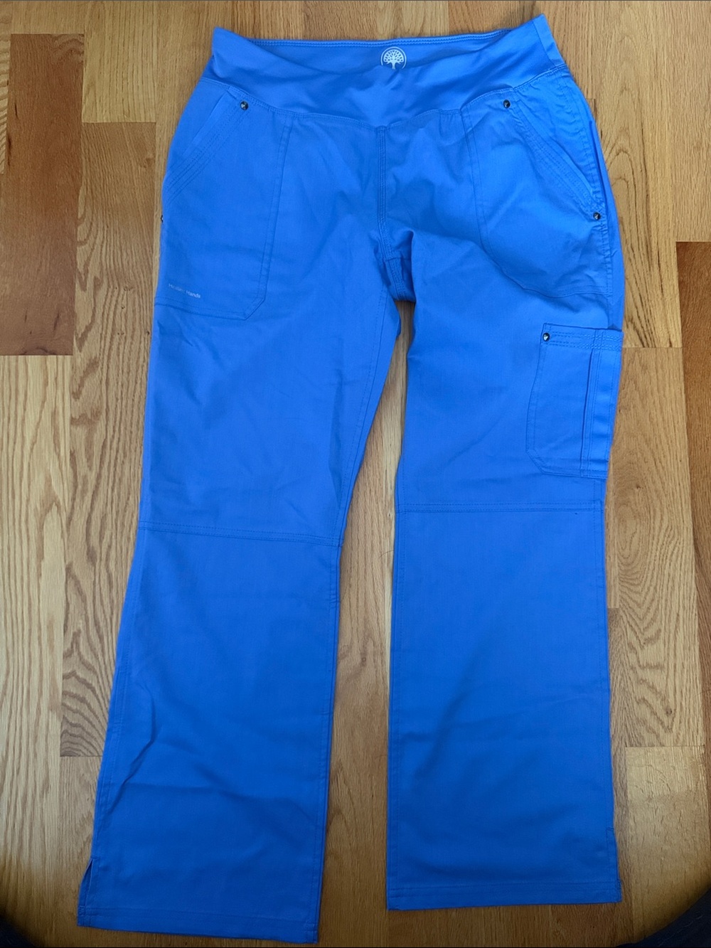 Healing Hands Blue Straight-Leg Utility Jeans